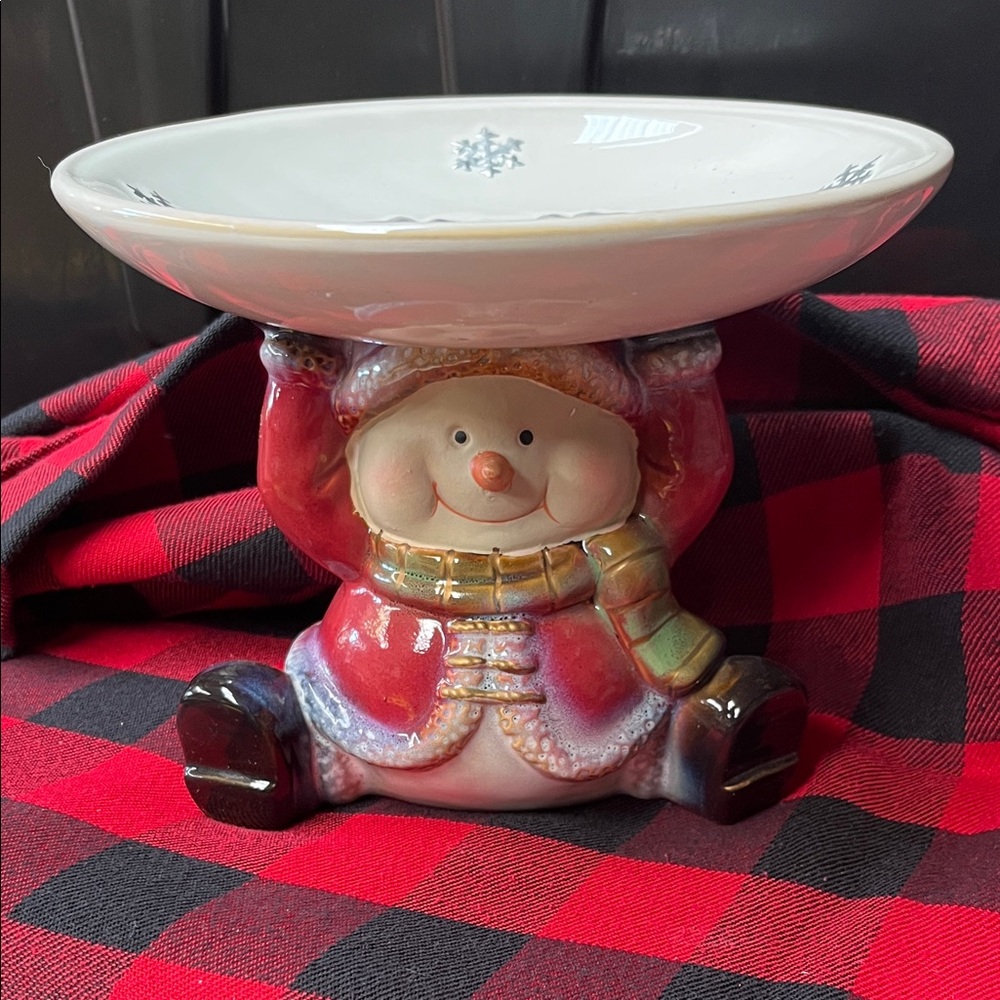Festive Snowman Candy Dish